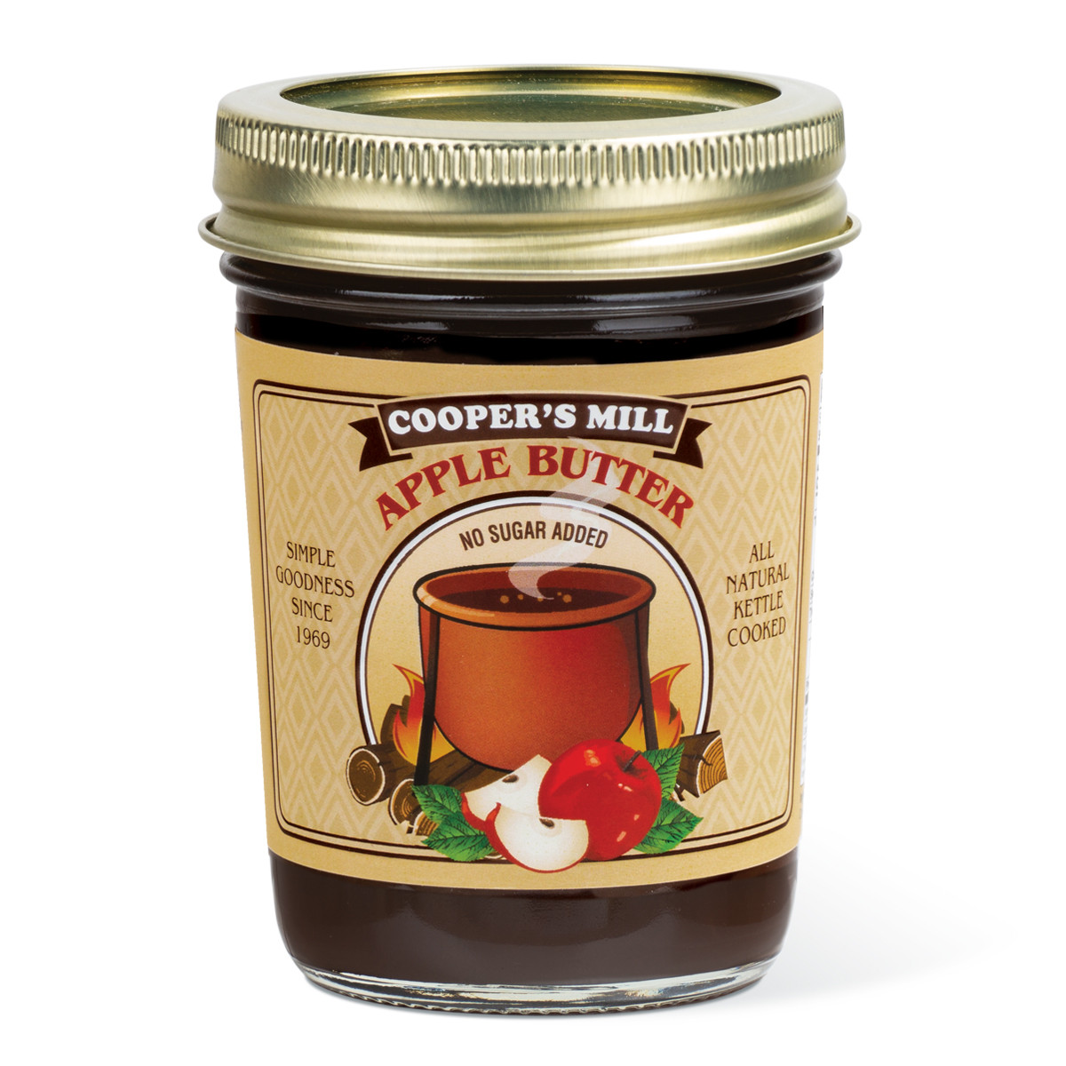 Apple Butter (No Sugar, No Cinnamon) Half Pint | Cooper's Mill