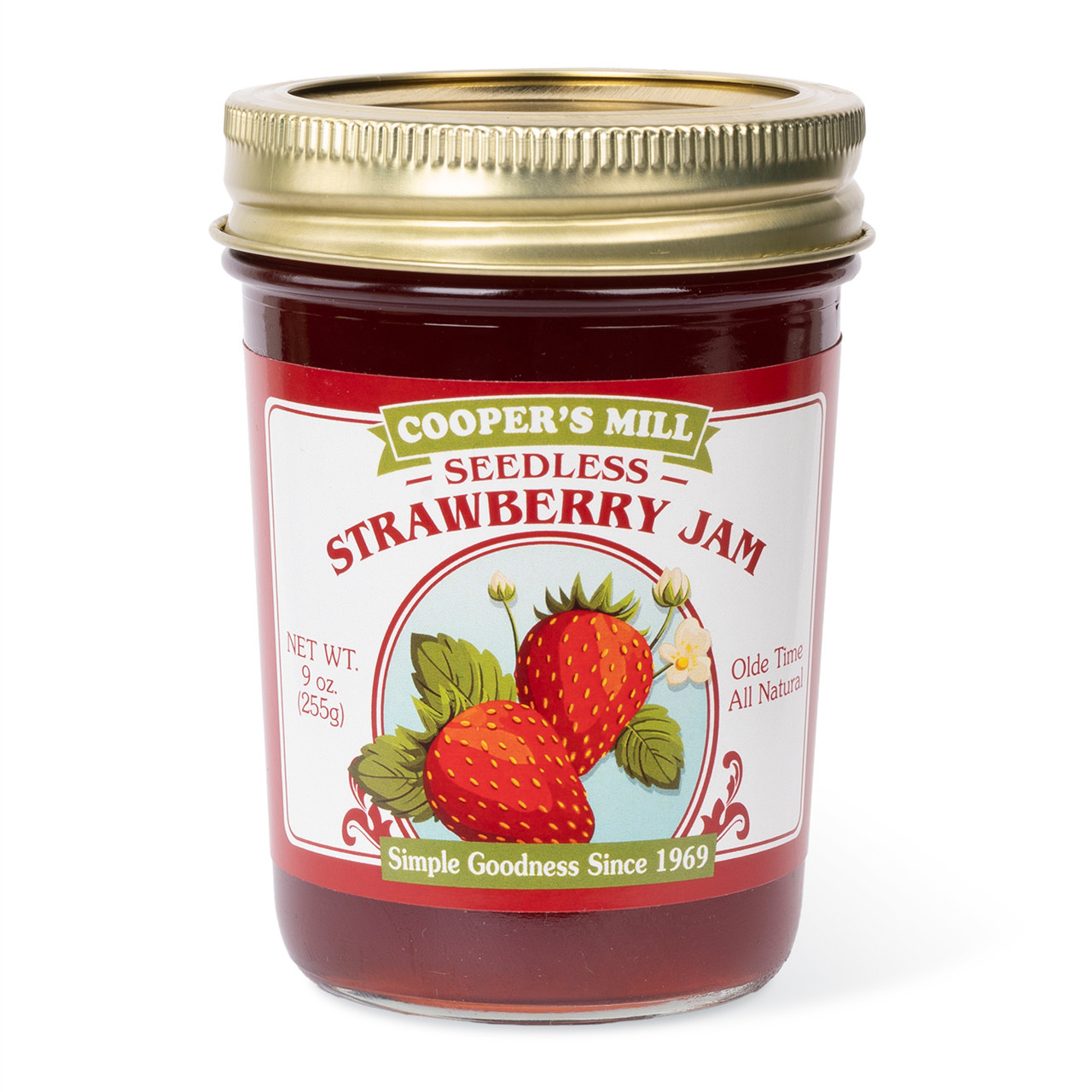 Seedless Strawberry Jam Half Pint | Cooper's Mill