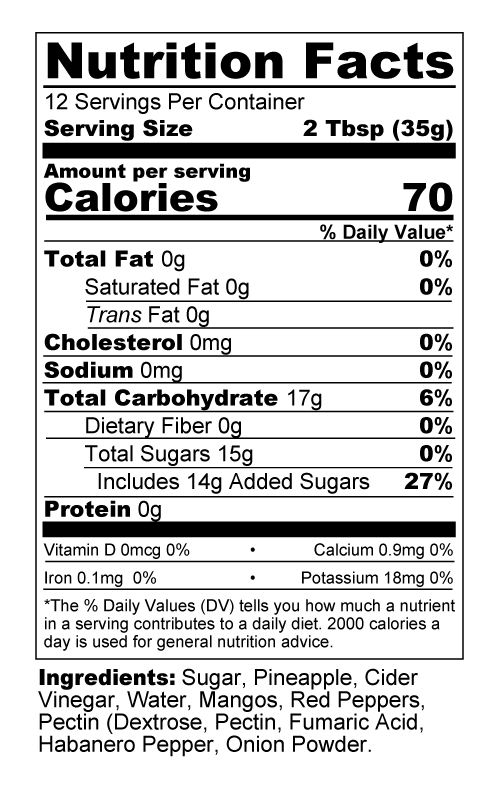 Pineapple Habanero Sauce