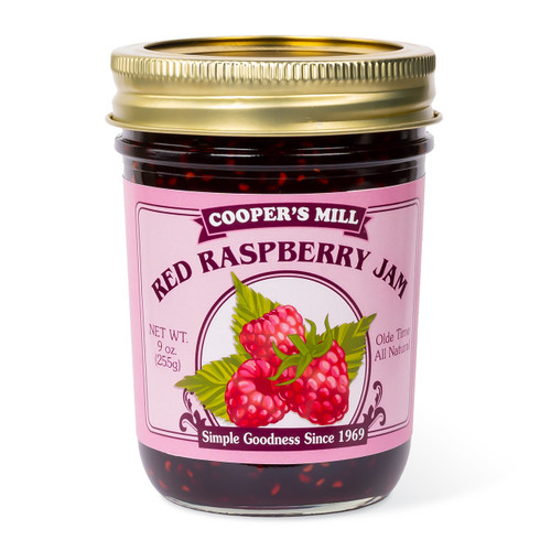 Seedless Red Raspberry Jam Half Pint | Cooper's Mill