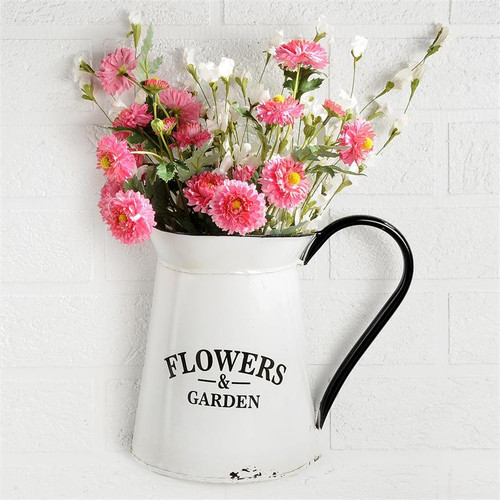 Enamelware Pitcher - Flowers & Garden