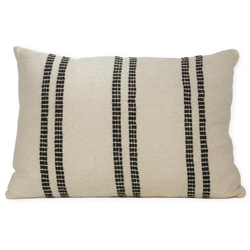 Recycled Cotton Double Stripe Lumbar Pillow