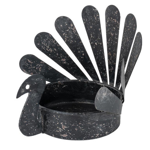 Metal Turkey Candle Holder - Small