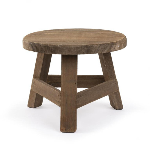 stained wood tabletop stool riser