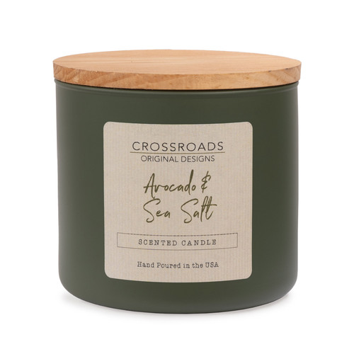 Avocado & Sea Salt - 14 oz. Colored Glass Candle