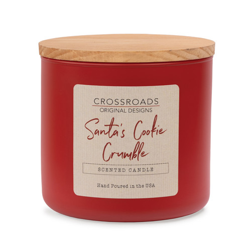 Santa's Cookie Crumble - 14 oz. Colored Glass Candle