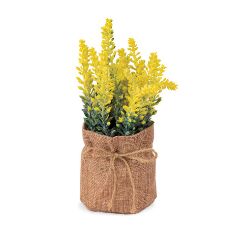 Tall Yellow Florals in Burlap Bag