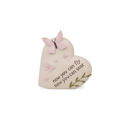 Angels Among Us Heart Plaque - Now You Can Fly