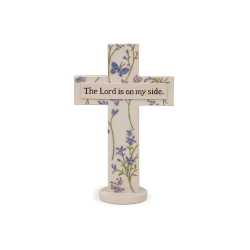 Angels Among Us Floral Cross - The Lord Is On My Side