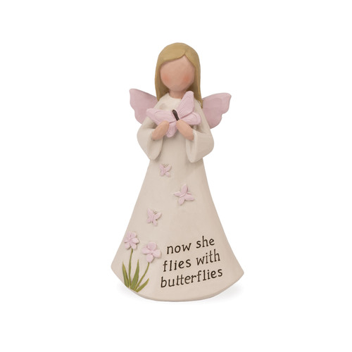 Angels Among Us Angel - Now She Flies With Butterflies