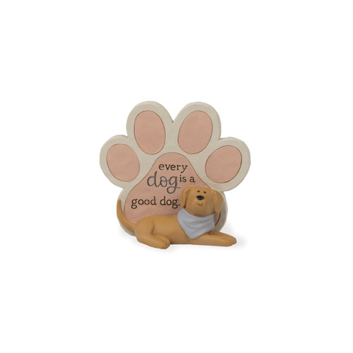 Furry Friends Paw Print Plaque - Good Dog