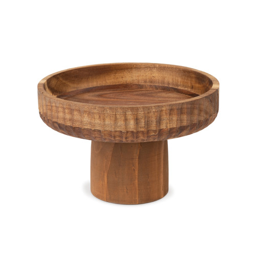 Cottage Bloom Wooden Tabletop Pedestal