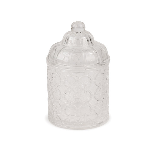 Cottage Bloom Clear Vintage Glass Vessel