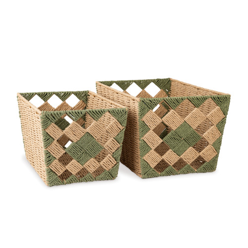 Cottage Bloom Storage Baskets S/2