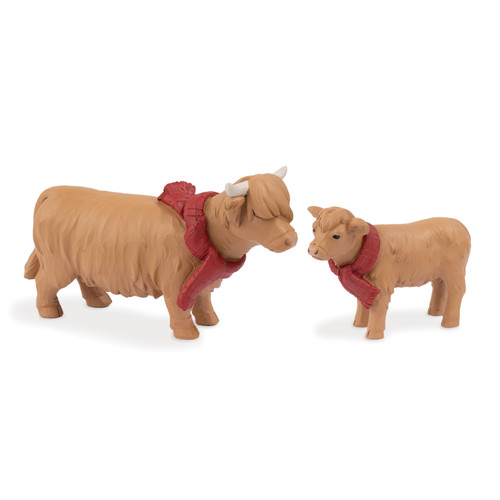 Highland Cow With Scarf (Set of 2)