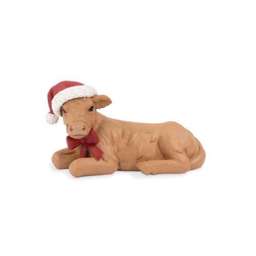 Highland Cow With Santa Hat