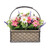 Light Pink Multi-Color Flowers in Wire Basket