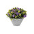 Purple Florals in Gray Pot