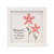 A square white-framed sign featuring a printed watercolor-style illustration of two coral flowers and the text, "blessed to have an Aunt like you."