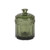 Cottage Bloom Tall Green Vintage Glass Vessel
