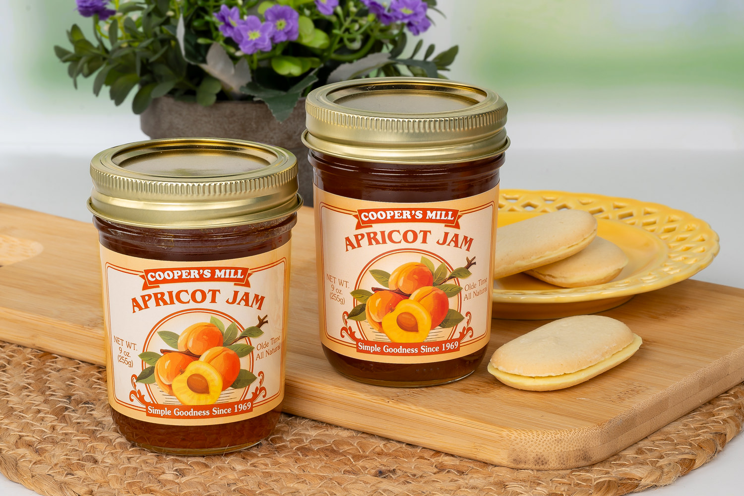 Shop small-batch jams and jellies from Cooper's Mill featuring all-natural, gluten-free, and non-GMO ingredients.
