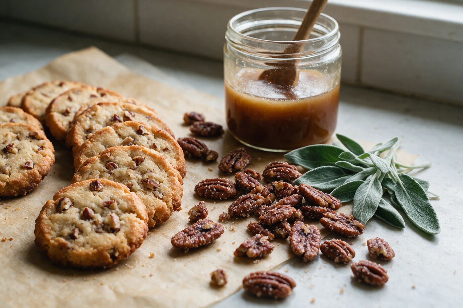 Explore our Brown Butter Cookie scented candles and fragrance products, featuring warm notes of toasted shortbread and sugared pecans.