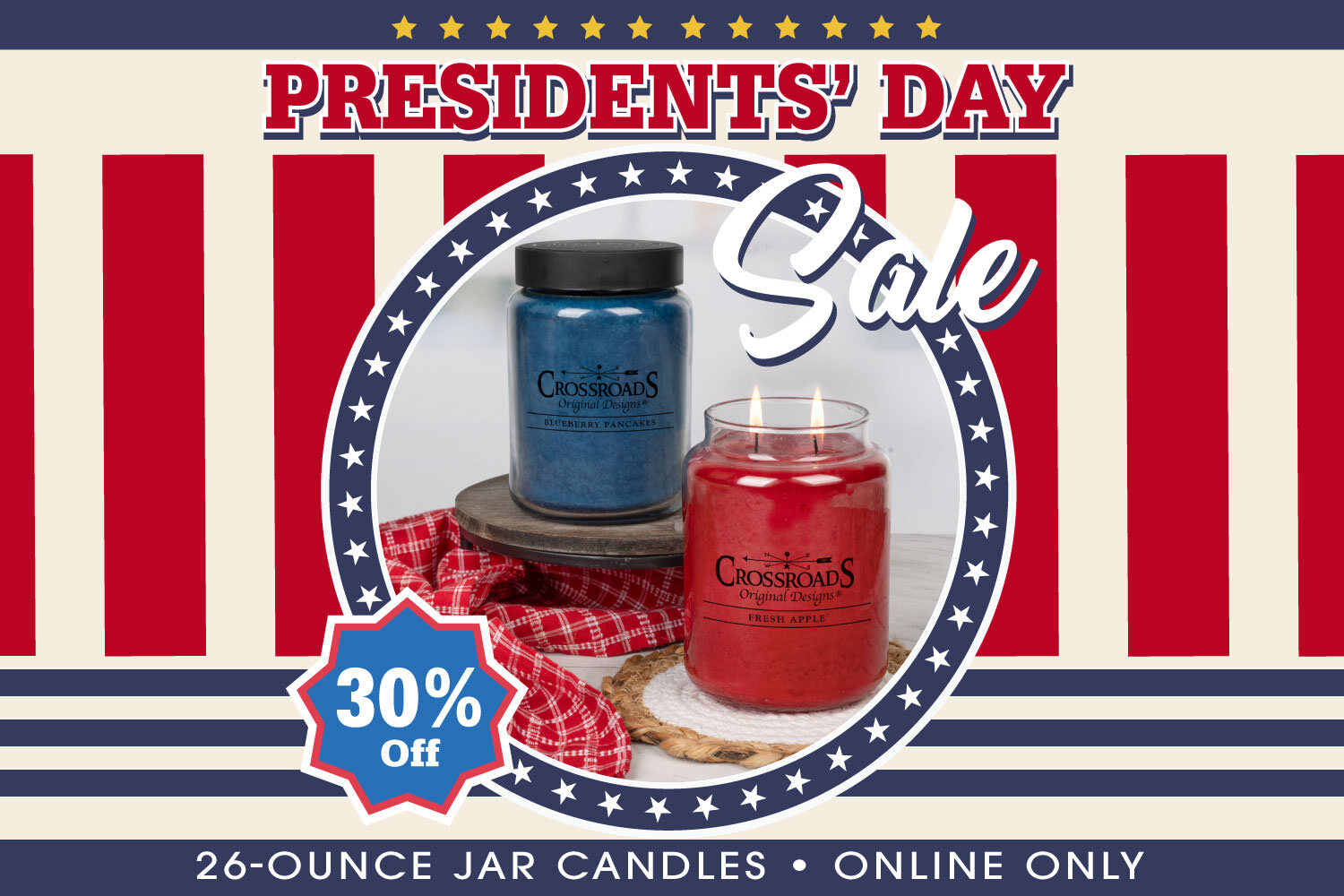 Enjoy 30% OFF classic 26-oz. jar candles when you shop online through 2/19/26.