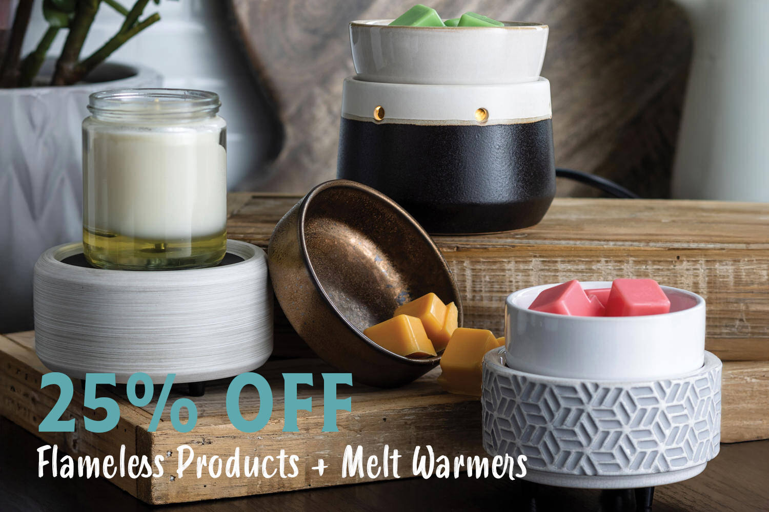 Crossroads Candles Promotion: 25% off flameless fragrance products and melt warmers through June 18, 2026.
