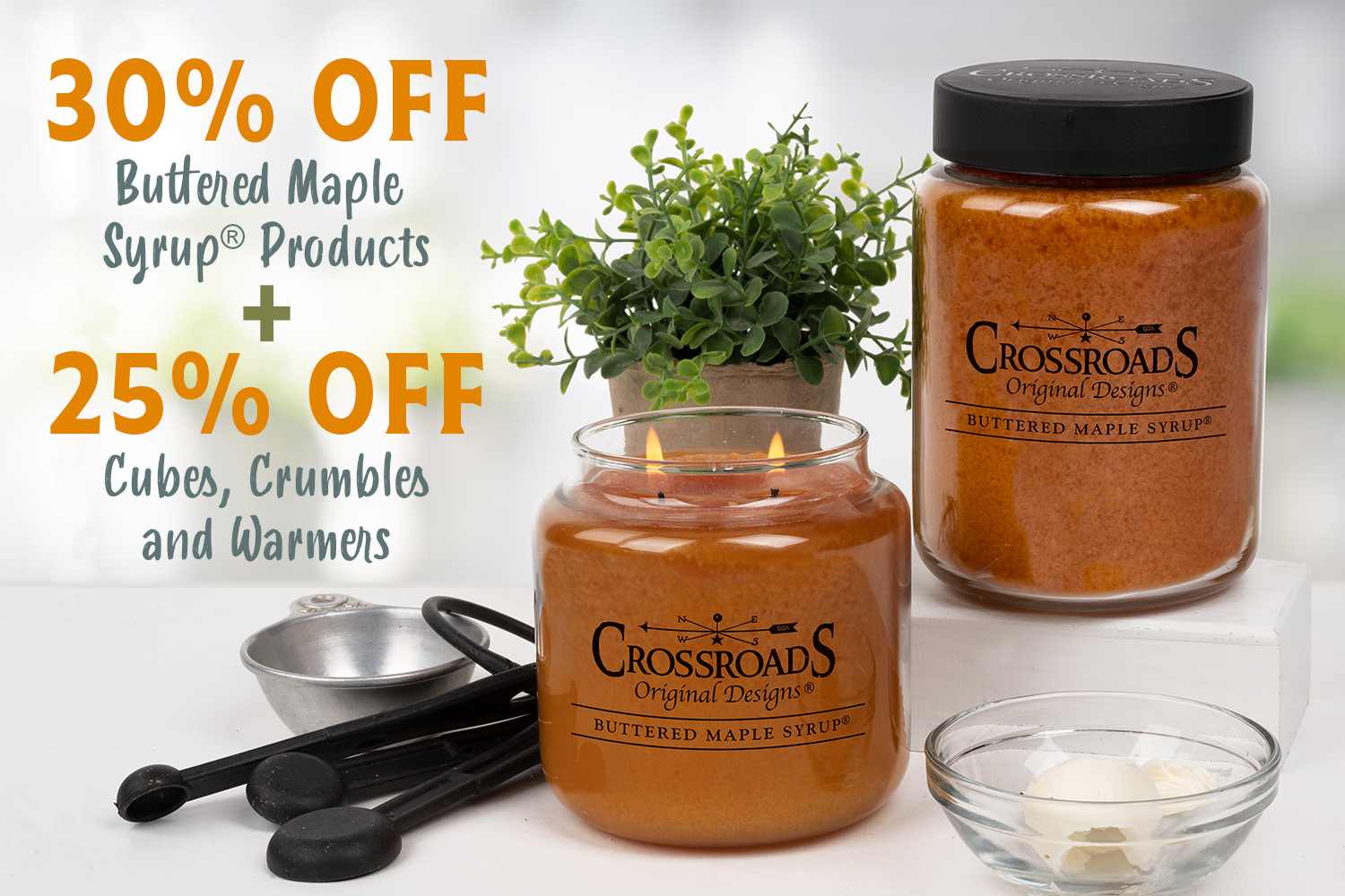 Enjoy 30% Off Buttered Maple Syrup Scented Products + 25% Off Scented Cubes, Crumbles & Melt Warmers through 10/9.
