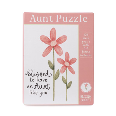 Blossom Bucket Aunt Puzzle with Frame - Sentimental Gift