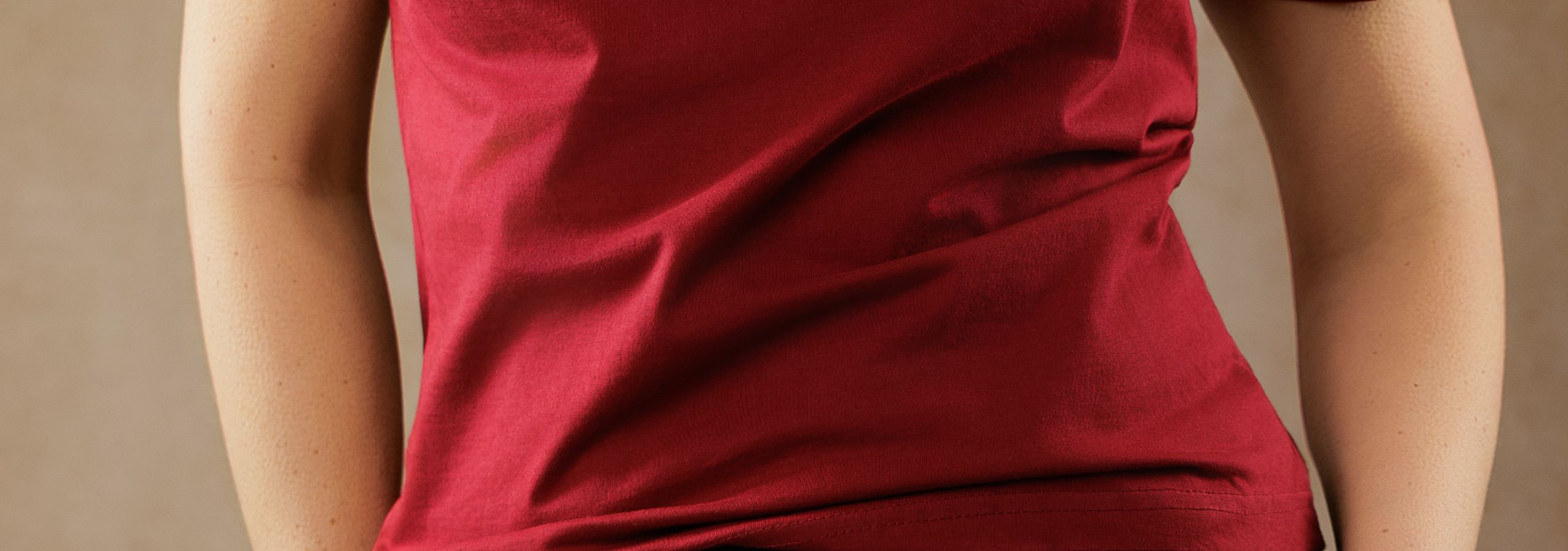 Close-up of Egyptian Cotton Fabric from Our T002 Women's Shell