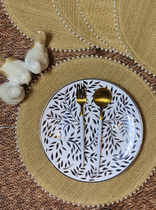 DARK BEIGE BEADED PLACEMAT