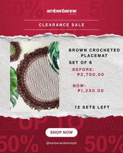 Brown Crocheted Placemat