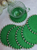 GREEN BEADED COASTERS