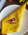 Red Bird in Yellow Table Napkin