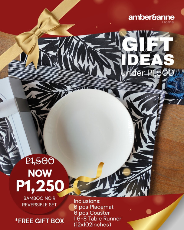 Bamboo Noir Reversible Gift Set