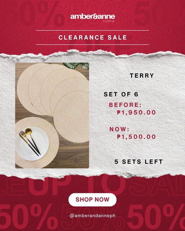 Terry Round Placemat