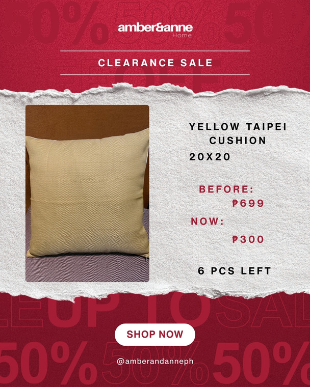 Yellow Taipei Cushion Cover