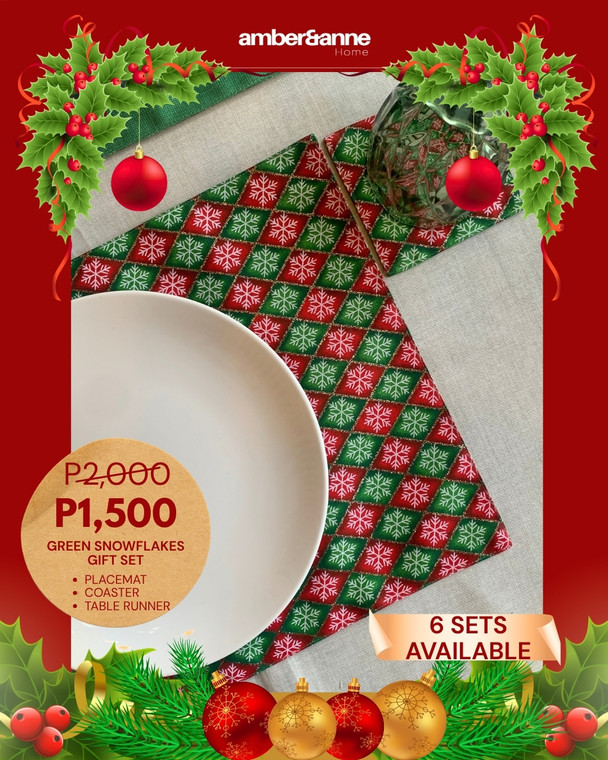 Green Snowflakes Gift Set