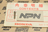 NOS Honda CB72 CB77 CL72 CL77 Head Light Switch Knob Set Screw 35154-268-000