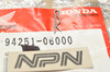 NOS Honda ATC125 CB750 CL350 CR250 MT250 SL350 VF750 XL350 Pin 94251-06000