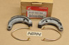 NOS Honda 1985-91 CR80 R Rear Brake Shoe Pad Set for 1 Drum 431A2-GC4-830