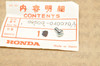 NOS Honda CB100 CL100 SL100 SL125 ST90 TL250 XL100 XL350 Screw 99500-04007-0A