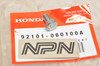 NOS Honda ATC250 CB750 CL450 CT70 XR350 XR500 XL350 XL500 Bolt 92101-06010-0A