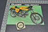 Vintage NOS 1973 Ducati 750 Sport Motorcycle Dealer Sales Spec Brochure 