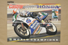 Vintage 1990s Castrol Luca Cadalora Honda NSR250 Racing World Champions Poster