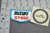 Vintage Suzuki GT550 Motorcycle Embroidered Sew On Patch