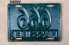 Vintage 666 Massachusetts Motorcycle License Plate 1961 Green Three Digit