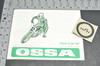 Vtg 1970 OSSA Motorcycle Brochure Dick Mann Pioneer Stiletto Wildfire Plonker