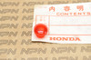 NOS Honda C100 C102 C105 T C110 Red Pilot Light Jewel Lens 37700-001-010
